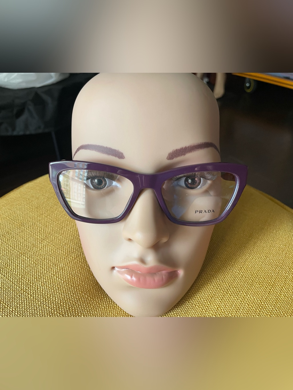 Prada Deep Purple Cat-Eye Glasses